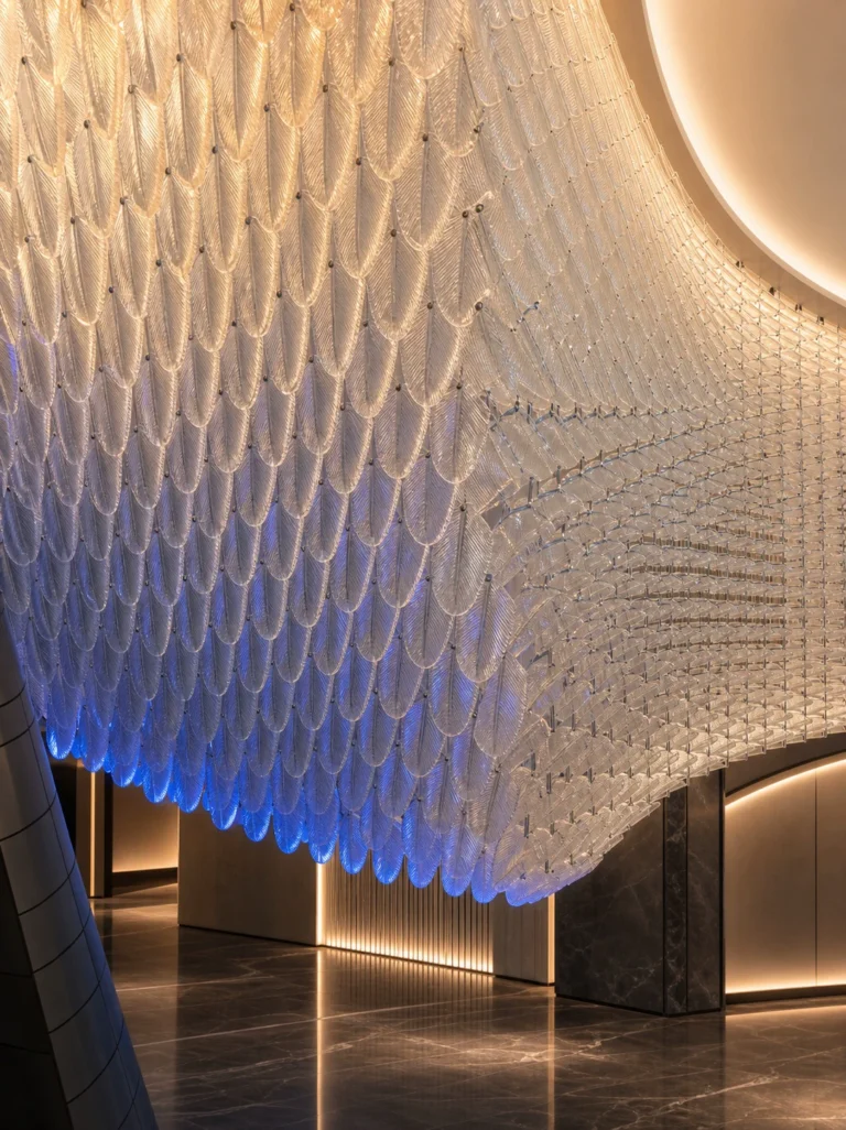 Feather & Leaf Crystal Panels — Application reference 003