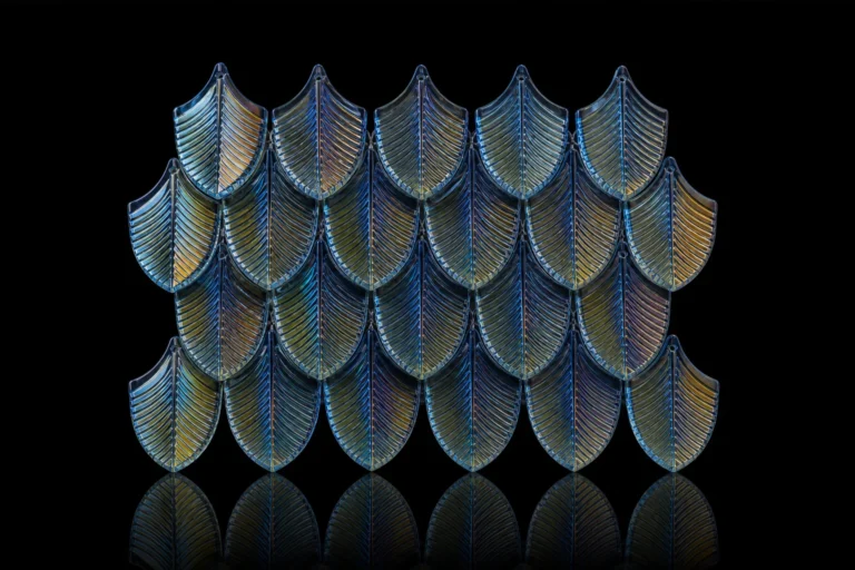 Feather & Leaf Crystal Panels — Application reference 005