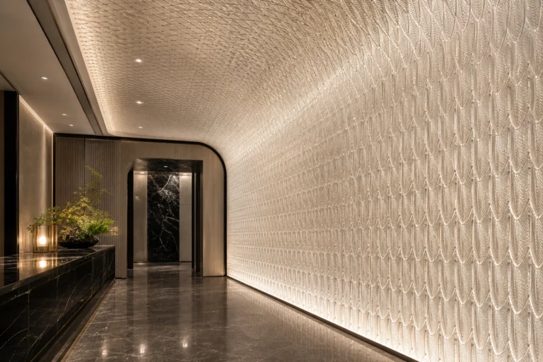 Feather & Leaf Crystal Panels — Application reference 016