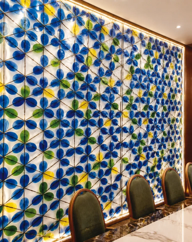 Feather & Leaf Crystal Panels — Application reference 019
