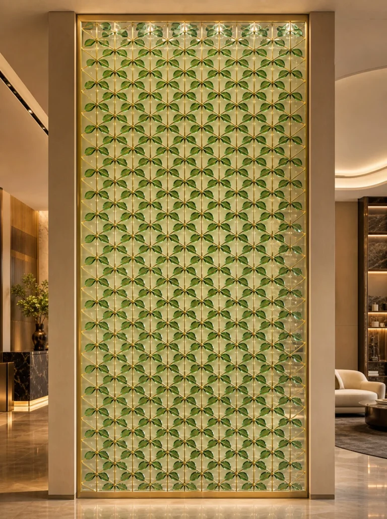 Feather & Leaf Crystal Panels — Application reference 020