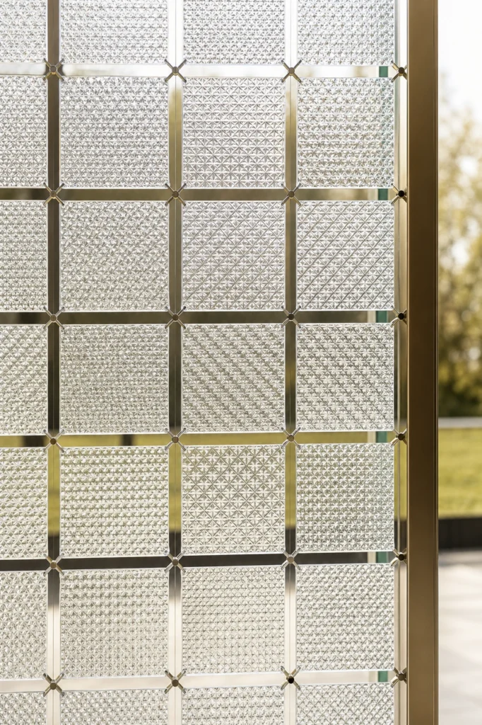 Square Crystal Panels & Modules used in a custom interior crystal screen application