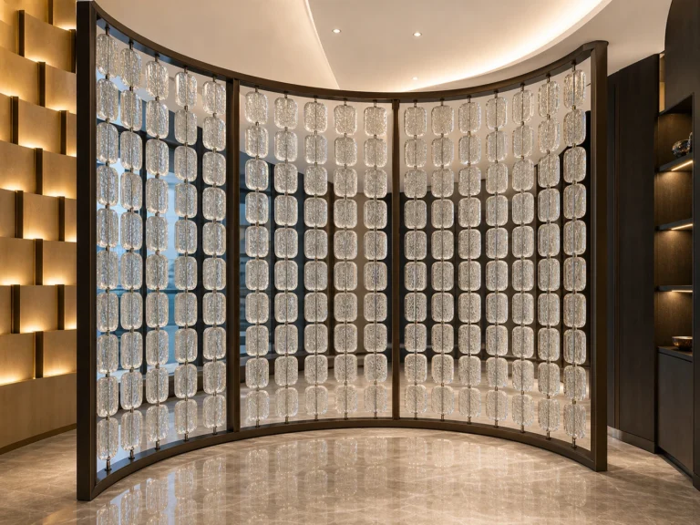 Tube-Linked Crystal Panels — Application reference 006