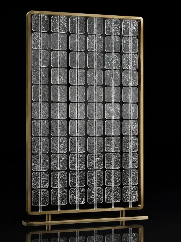 Tube-Linked Crystal Panels — Application reference 010