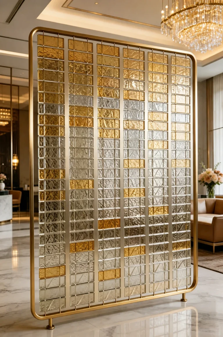 Rectangular Fiber Optic Texture Crystal Panel interior application scene (LMC-CR-1019)
